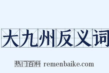 大九州反义词是什么意思的图片